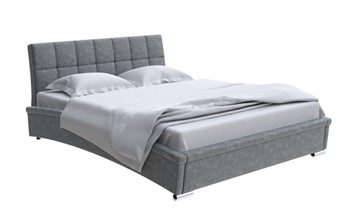 Двуспальная кровать Corso-1L 160x200, Велюр (Gratta 4 Серый космос) в Краснодаре