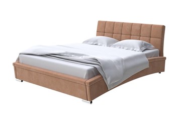 Кровать спальная Corso-1L 200x200, Микровелюр (Manhattan Брауни) в Краснодаре