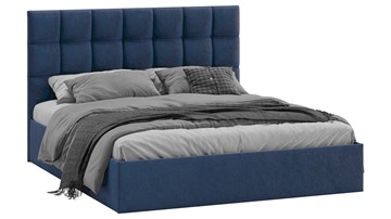 Кровать Эмбер тип 1 (Микровелюр Wellmart Blue) в Краснодаре