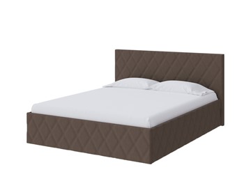 Кровать в спальню Fresco 200х200, Рогожка (Savana Chocolate (шоколад)) в Сочи