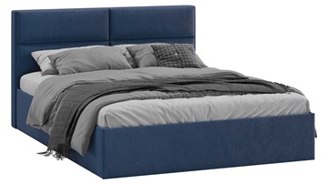 Кровать в спальню Глосс Тип 1 (Микровелюр Wellmart Blue) в Краснодаре