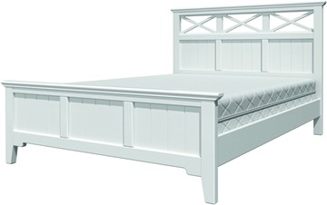 Кровать в спальню Грация-5 с белым карнизом (Белый Античный) 160х200 в Новороссийске