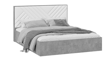 Кровать двуспальная Хилтон Тип 1 (Ателье светлый/Белый) в Новороссийске