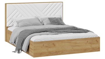 Кровать спальная Хилтон Тип 1 (Дуб крафт золотой/Белый) в Краснодаре