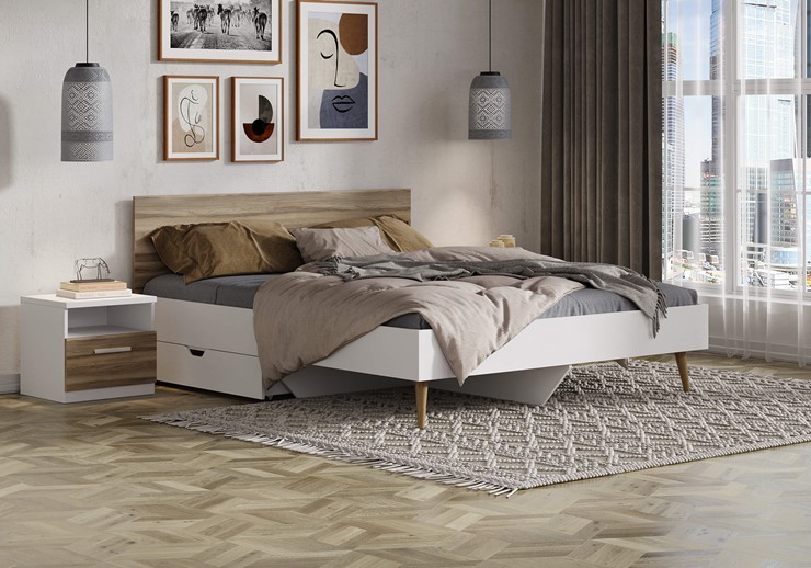Кровать Ines 160х200, Ясмунд (Белый) в Армавире - изображение 1