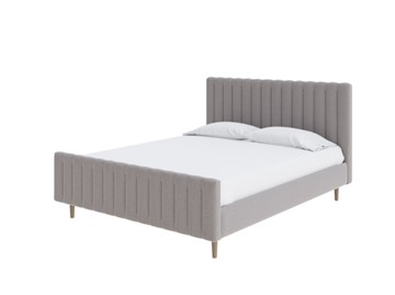 Двуспальная кровать Madison 160x200, Искусственная шерсть (Лама Светло-серый) в Краснодаре