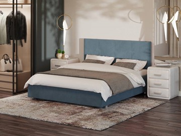 Кровать 2-спальная Neo 180х200, Велюр (Monopoly Прованский синий (792)) в Краснодаре