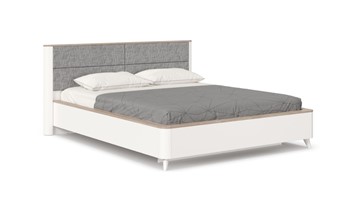 Спальная кровать Стефания 1600 с кроватным основанием ЛД 413.150, Дуб Маувелла PR/Белый в Сочи