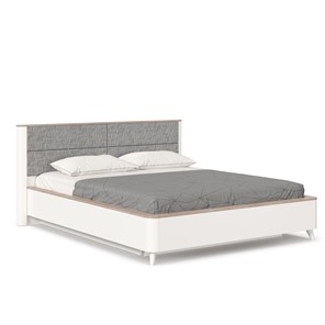 Двуспальная кровать Стефания 1600 с подъемным механизмом ЛД 413.140, Дуб Маувелла PR/Белый в Сочи