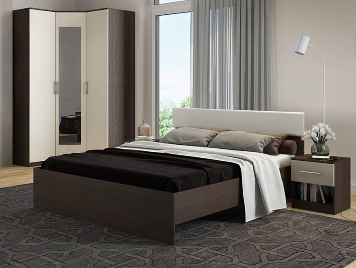 Двуспальная кровать Светлана 1600, белый/дуб сонома в Краснодаре - изображение 2
