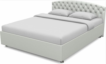 Полутороспальная кровать Пальмира 1400 с основанием (Nitro White) в Краснодаре