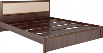 Двуспальная кровать Беатрис М09 с мягким изголовьем (Орех Гепланкт) в Краснодаре - предосмотр