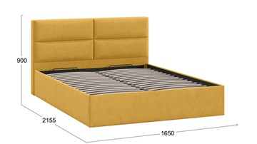 Кровать с механизмом Глосс Тип 1 (Микровелюр Wellmart Yellow) в Краснодаре - предосмотр 1