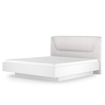 Кровать с механизмом 1.5-спальная Марсель-11 (Белый, ткань Catania white) 1400 в Новороссийске - изображение