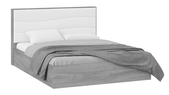 Кровать с механизмом Миранда тип 1 (Дуб Гамильтон/Белый глянец) в Армавире - изображение
