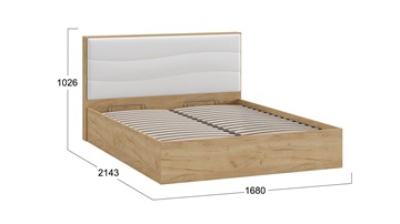 Кровать с механизмом двуспальная Миранда тип 1 (Дуб крафт золотой/Белый глянец) в Армавире - предосмотр 1