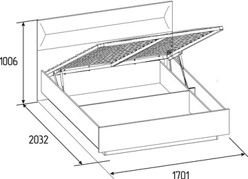 Кровать с подъемным механизмом Neo 307 Люкс (1600) в Краснодаре - предосмотр 4