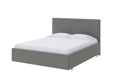 Односпальная кровать Flat 90х200, Велюр (Forest 17 Серый) в Армавире