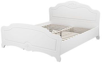Спальная кровать Лотос (Белый) 160х200 с основанием в Армавире - предосмотр 1