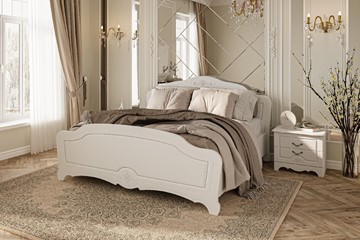Спальная кровать Лотос (Белый) 160х200 с основанием в Армавире - предосмотр 2