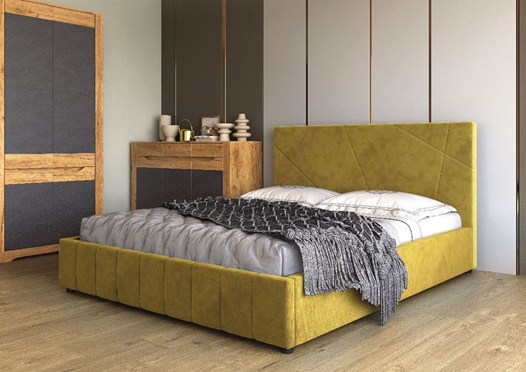 Спальная кровать Нельсон Абстракция 140х200 (вариант 1) с подъёмным механизмом в Краснодаре - изображение 1