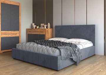 Спальная кровать Нельсон Абстракция 120х200 (вариант 2) с основанием в Краснодаре - предосмотр 1