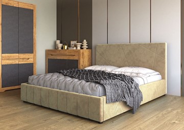 Кровать полутороспальная Нельсон Абстракция 140х200 (вариант 3) с основанием в Краснодаре - предосмотр 1