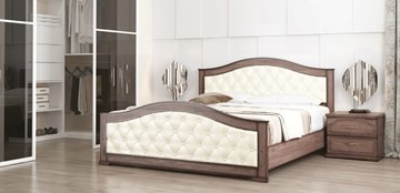 Кровать двуспальная Стиль 1, 160х200, кожзам, с основанием в Сочи