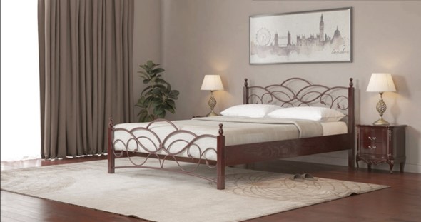Кровать 1.5-спальная Марго 140*190 с основанием в Сочи - изображение