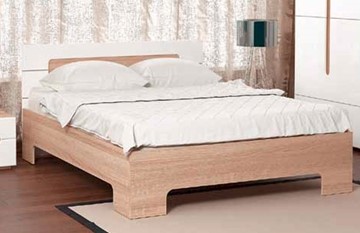 Спальная кровать Некст, 1400, цвет дуб сонома/белый в Краснодаре
