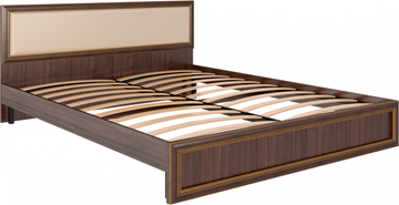 Кровать двуспальная Беатрис М10 с мягким изголовьем (Орех Гепланкт) в Армавире