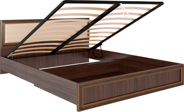 Кровать с механизмом 2-спальная Беатрис М11 с мягким изголовьем (Орех Гепланкт) в Краснодаре