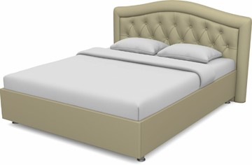 Кровать 2-х спальная Луиза 1600 с основанием (Nitro Cream) в Краснодаре