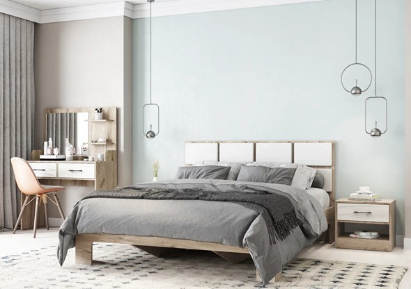 Мебель для спальни Соната №1 Дуб Крафт Серый - Дуб Крафт Белый в Краснодаре - изображение