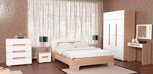 Гарнитур спальный Некст, цвет дуб сонома/белый в Краснодаре - изображение