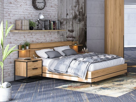 Модульная спальня Норд, Базовый набор, дуб золотой в Краснодаре - изображение