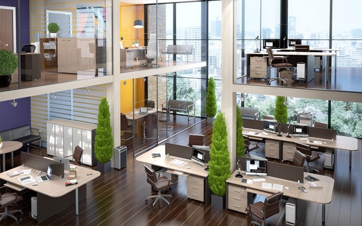 Офисный комплект мебели Xten для двух сотрудников с тумбочками в Сочи - изображение 4