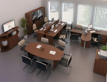 Набор мебели в офис Комфорт №3 (французский орех) в Новороссийске