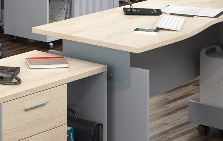 Офисный набор мебели OFFIX-NEW для 4 сотрудников с двумя шкафами в Армавире - изображение 2