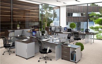 Офисная мебель OFFIX-NEW для двух сотрудников и руководителя в Новороссийске - предосмотр 1