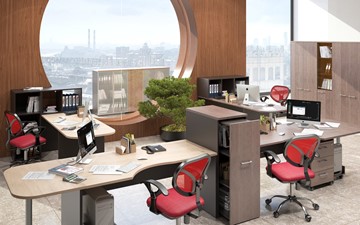 Офисный набор мебели Xten, для двух сотрудников с тумбой в Новороссийске