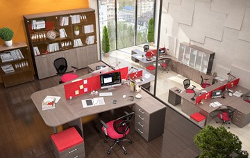 Комплект офисной мебели Xten с большим шкафом для документов для 2 сотрудников в Армавире