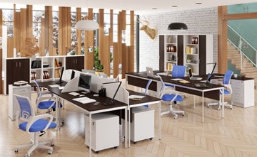 Набор мебели в офис Imago S - два стола, две тумбы в Краснодаре