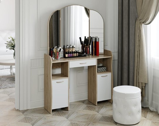 Туалетный стол София Т2, цвет Дуб сонома/Белый в Новороссийске - изображение