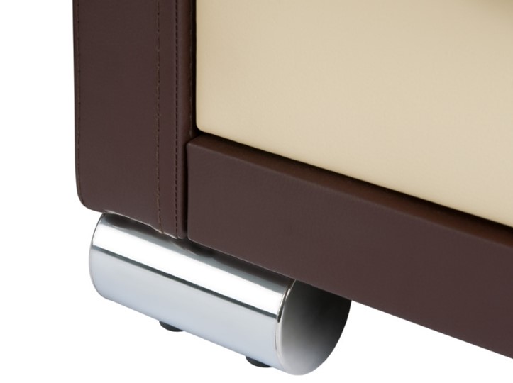 Туалетный столик OrmaSoft 2, 4 ящика, левый, экокожа коричневая/кремовая в Сочи - изображение 2