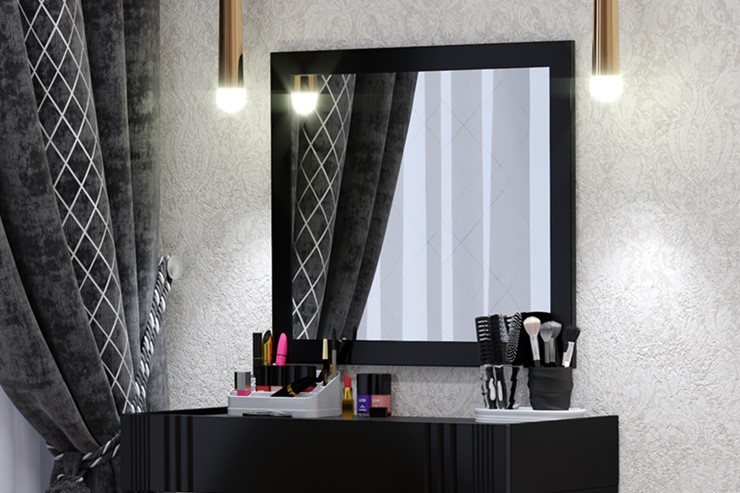Зеркало в спальню Марсель (Черное) в Новороссийске - изображение 2