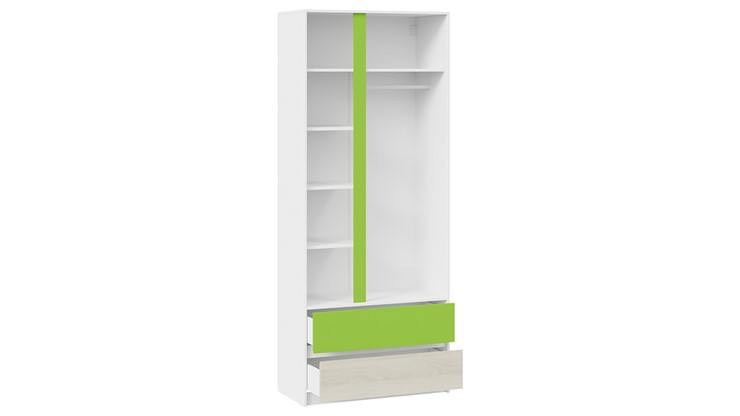 Распашной шкаф детский Сканди СМ-386.07.26-26 (Дуб Гарден, Белая, Зеленый) в Сочи - изображение 3