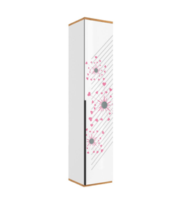Шкаф одностворчатый Урбан 528.040, белый/розовый в Сочи