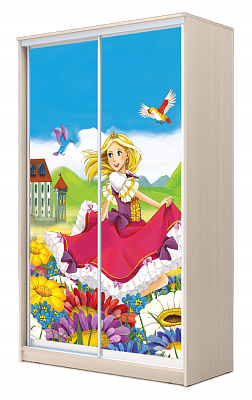 Детский шкаф ХИТ 23-4-17-77-11, Принцесса, дуб млечный в Краснодаре - изображение