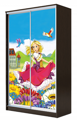 Шкаф-купе 2-створчатый ХИТ 23-4-17-77-11, Принцесса, венге в Краснодаре - изображение